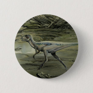 Bóton Redondo 5.08cm Dinossauros Vintage, um Hypsilophodon do Cretáceo