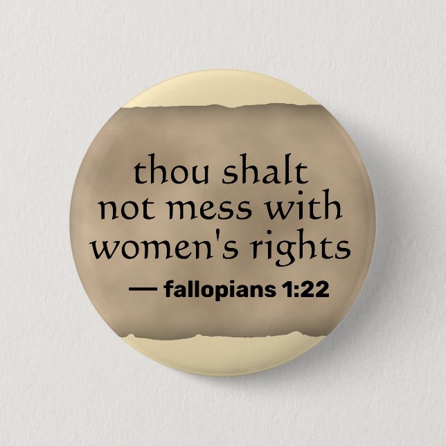 Bóton Redondo 5.08cm Direitos das mulheres (Frente)