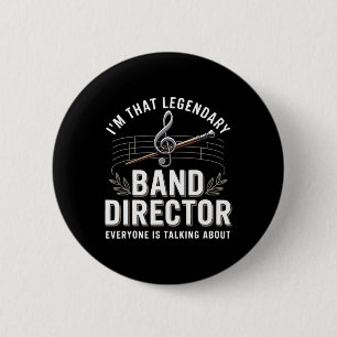 Bóton Redondo 5.08cm Diretor de Banda Engraçado Professor de Música Vol