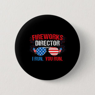 Bóton Redondo 5.08cm Diretor de Fogos de Artifício Eu Corro. Você Corre