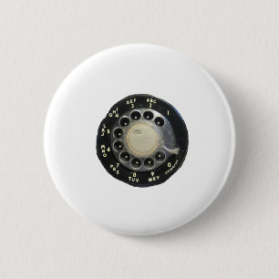 Bóton Redondo 5.08cm Discagem de Telefone Rotativo Antigo