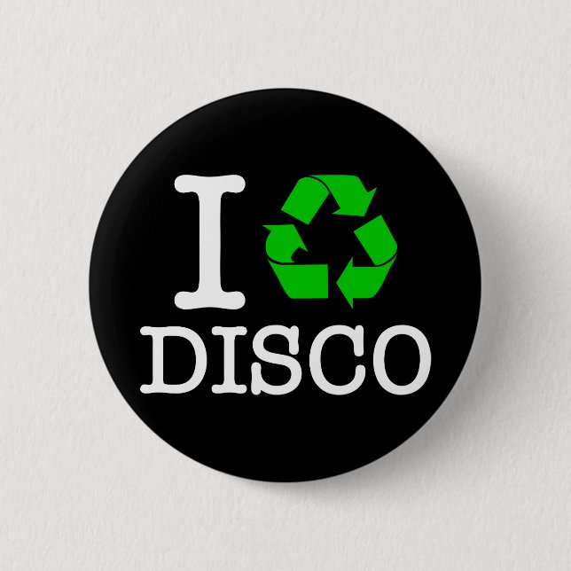 Bóton Redondo 5.08cm Disco do Reciclar (Frente)