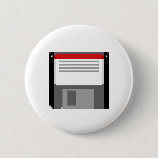 Bóton Redondo 5.08cm Disquete Pixel art (Frente)