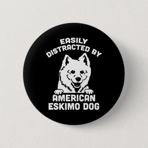 Bóton Redondo 5.08cm Distraído Facilmente Por Cães Eskimo Americanos
