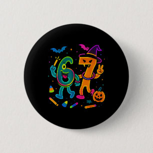 Bóton Redondo 5.08cm Diversão 67 Meme Estilo Glow Halloween 6 7