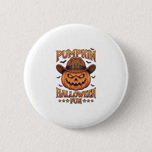 Bóton Redondo 5.08cm Diversão de Halloween de Abóbora Lanterna de Jack 