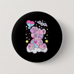 Bóton Redondo 5.08cm Diversão do Gótico Kawaii Pastel Bonito Urso Cêmul