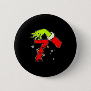 Bóton Redondo 5.08cm Diversão Número 7 Natal 67 Seis Sete Meme Xmas Hom