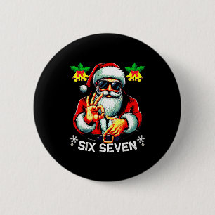 Bóton Redondo 5.08cm Divertido Seis Sete Meme Feliz Natal 2026 Legal Sa
