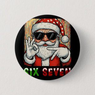 Bóton Redondo 5.08cm Divertido Seis Sete Meme Natal Legal Frase Papai N
