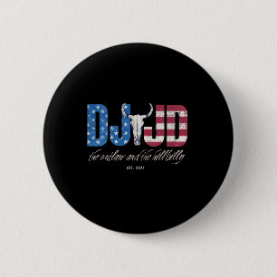 Bóton Redondo 5.08cm Dj Jd Ridin Com O Outlaw E Hillbilly Trump 20