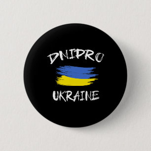 Bóton Redondo 5.08cm Dnipro Ucrânia Lembrança Bandeira do País Ucranian