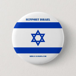 Bóton Redondo 5.08cm Do "botão bíblico de Israel apoio" dos sinais