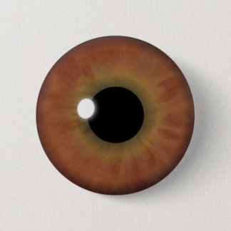 Bóton Redondo 5.08cm Do globo ocular legal da íris do olho de Brown do