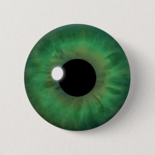 Bóton Redondo 5.08cm Do globo ocular legal da íris do olho verde do