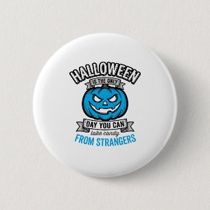 Bóton Redondo 5.08cm Doce de Halloween de Estranhos Desenho de Abóbora