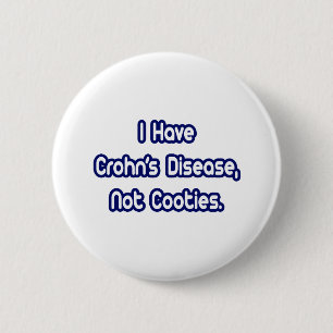 Bóton Redondo 5.08cm Doença de Crohn... não de Cooties.