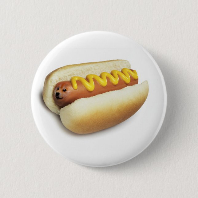 Bóton Redondo 5.08cm Doge quente Meme (Frente)