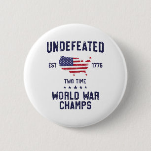 Bóton Redondo 5.08cm Dois campeões da guerra mundial invencível T Shirt