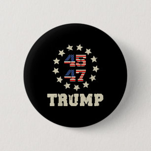 Bóton Redondo 5.08cm (dois lados) Trump 2025 Qr 45_47 Funny Trump Danci