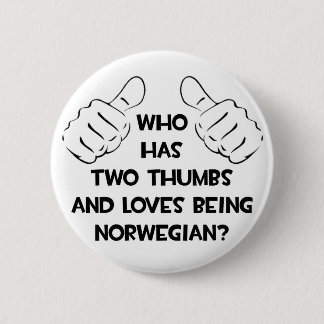 Bóton Redondo 5.08cm Dois polegares e amores sendo noruegueses