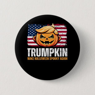 Bóton Redondo 5.08cm Donald Halloween - Trumpkin Torna o Halloween Louc