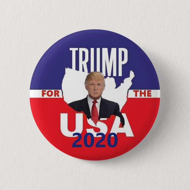 Bóton Redondo 5.08cm Donald Trump 2020 (Frente)