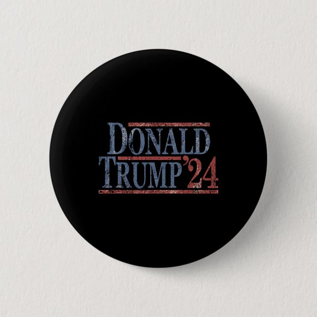 Bóton Redondo 5.08cm Donald Trump 2024 (Frente)