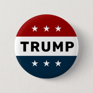 Bóton Redondo 5.08cm Donald Trump 2024 Classic Star Pinback