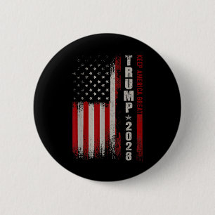 Bóton Redondo 5.08cm Donald Trump 2028 Keep America Excelente Election 