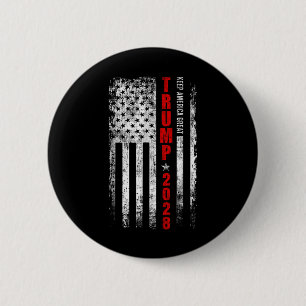 Bóton Redondo 5.08cm Donald Trump 2028 Keep America Excelente Election