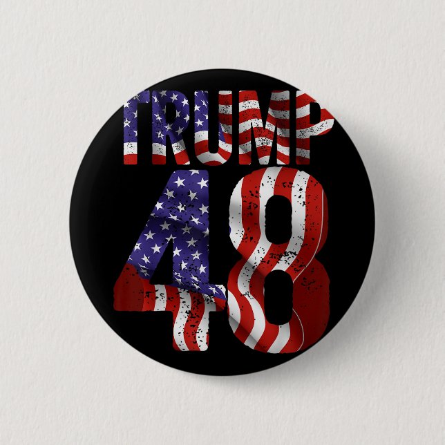 Bóton Redondo 5.08cm Donald Trump 2028 Trump 45 47 48º Presidente Ameri (Frente)