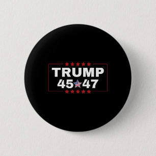 Bóton Redondo 5.08cm Donald Trump 45 47th Presidente Americano Tee Mega