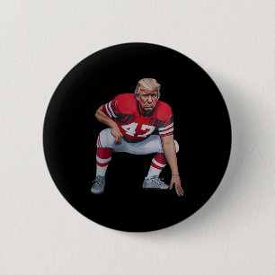 Bóton Redondo 5.08cm Donald Trump American Futebol, presidente 2025, so