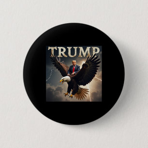 Bóton Redondo 5.08cm Donald Trump Eagle Presidente dos EUA
