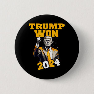 Bóton Redondo 5.08cm Donald Trump Ganhou A Inauguração Eleitoral 2024 H