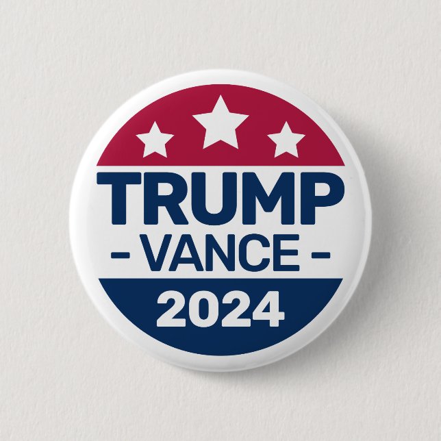 Bóton Redondo 5.08cm Donald Trump JD Vance 2024 Presidencial Republican (Frente)