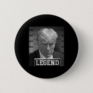 Bóton Redondo 5.08cm Donald Trump Mugshot 2024 Não Apoiante Culpado
