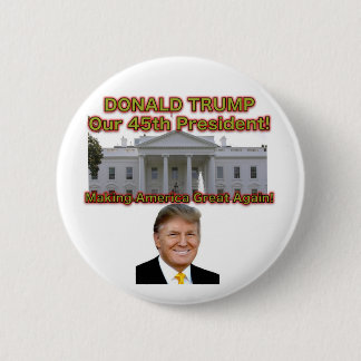 Bóton Redondo 5.08cm Donald Trump nosso 45th botão do presidente
