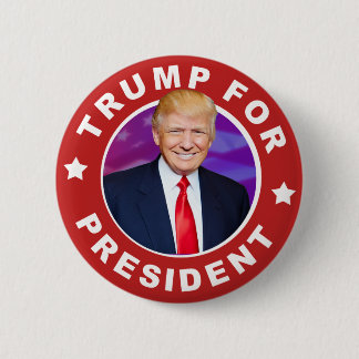 Bóton Redondo 5.08cm Donald Trump para o presidente Foto Pinback Botão