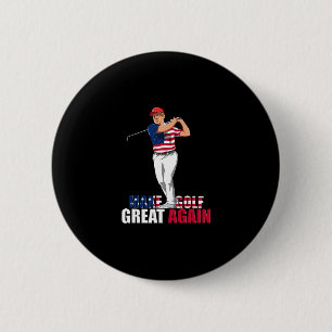 Bóton Redondo 5.08cm Donald Trump - Presente Engraçado de Golfe