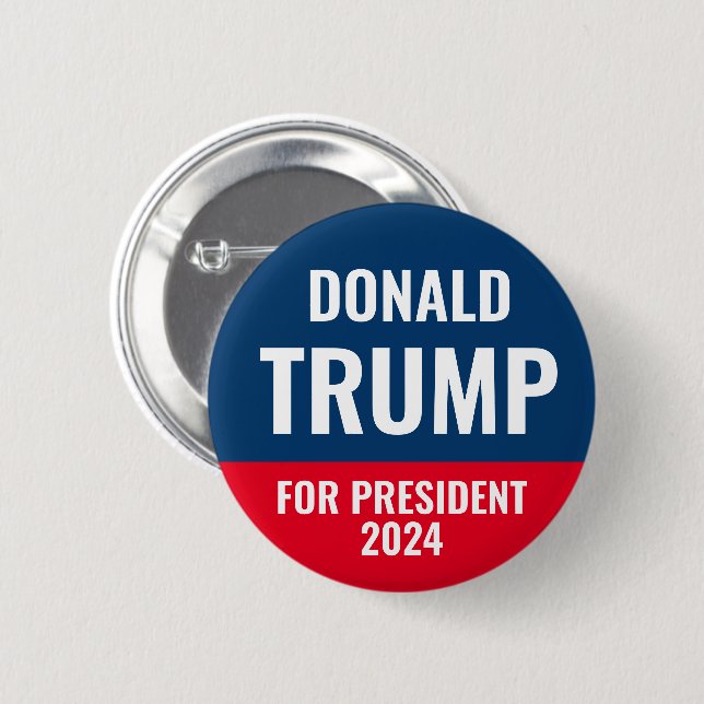 Bóton Redondo 5.08cm Donald Trump Presidente 2028 (Frente & Verso)