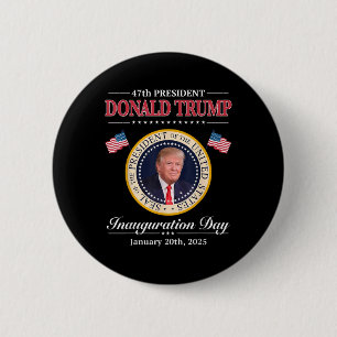 Bóton Redondo 5.08cm Donald Trump Presidente Celebração memorável Donal
