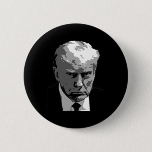 Bóton Redondo 5.08cm Donald Trump Significa Mug Shot