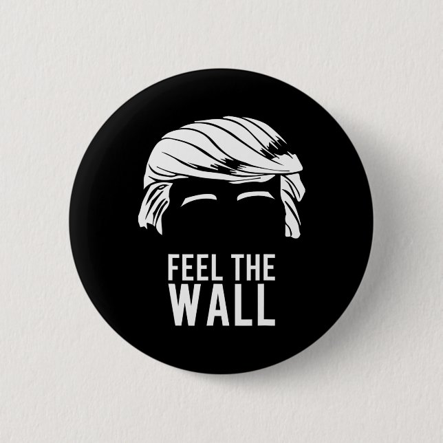 Bóton Redondo 5.08cm Donald Trump Sinta a Parede  (Frente)