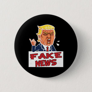 Bóton Redondo 5.08cm Donald Trump Você é Notícias Falsas