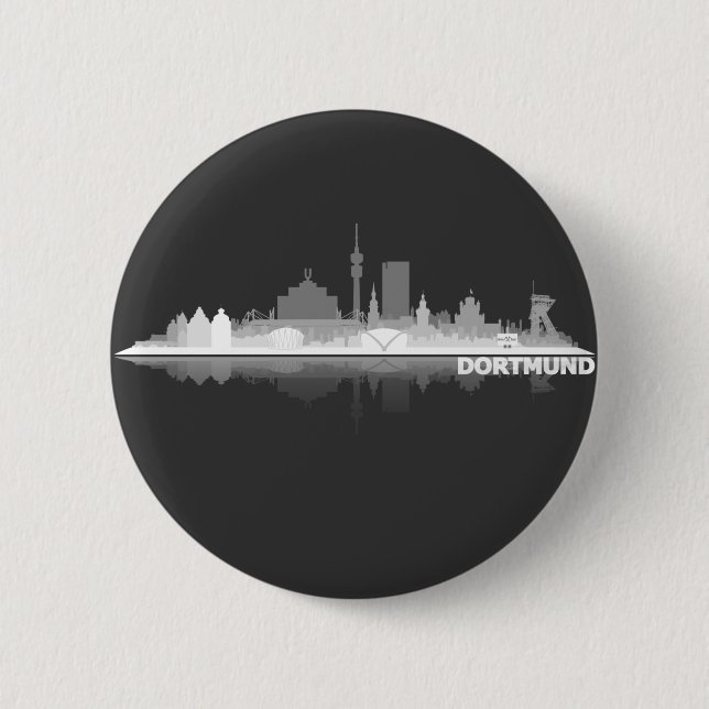 Bóton Redondo 5.08cm Dortmund City Skyline Button (Frente)