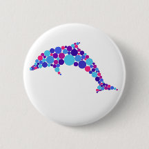 Dot Dolphin Colorfull Abstrato Sea Animal