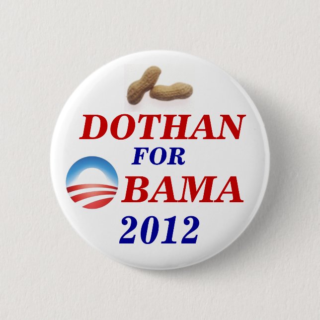 Bóton Redondo 5.08cm Dothan para Obama (Frente)