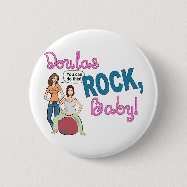 Bóton Redondo 5.08cm Doulas São Incríveis! Presentes (Frente)